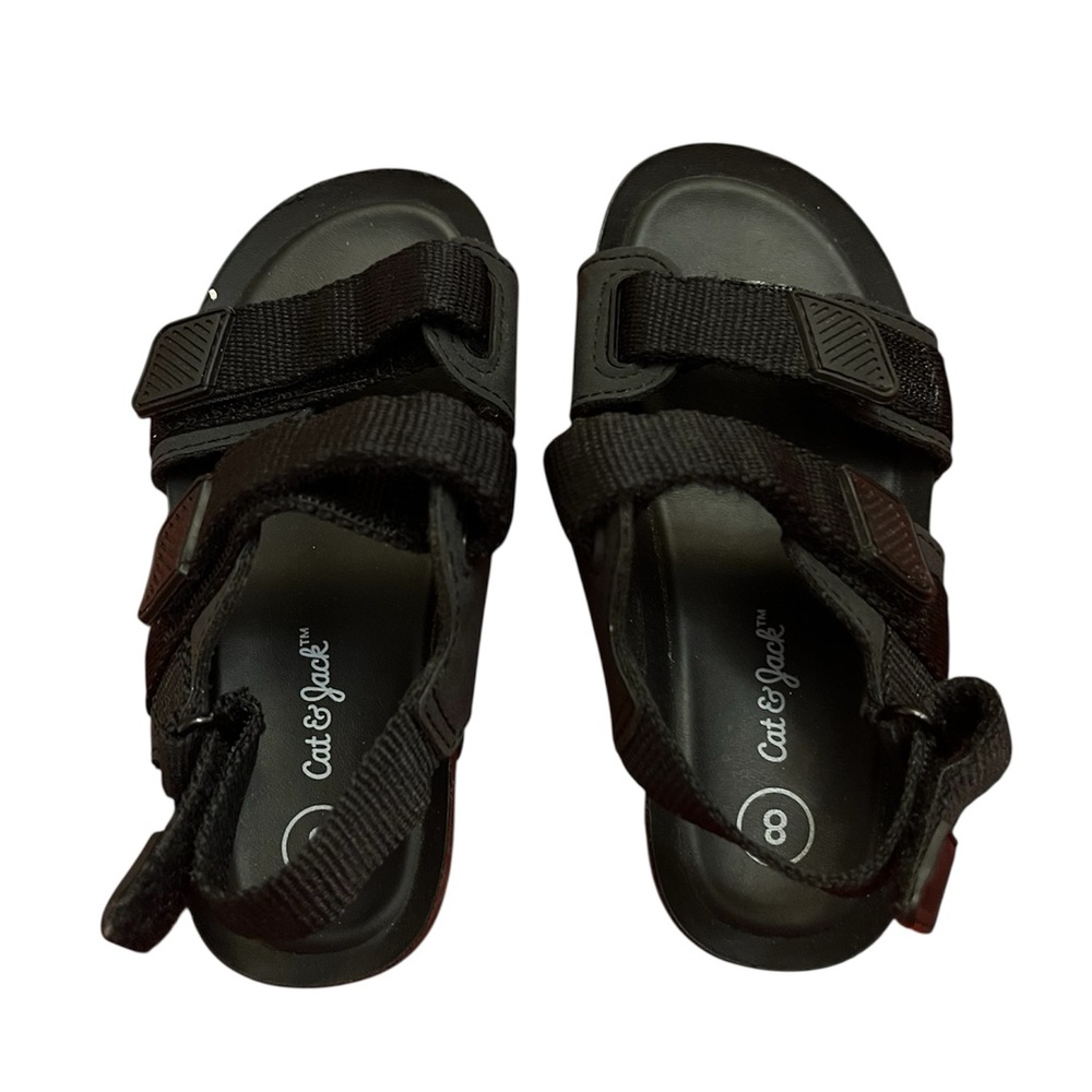 Cat & Jack Kids Black Adjustable Sandals